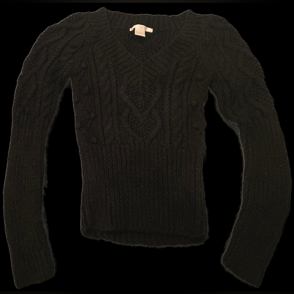 Black Cable Knit Sweater